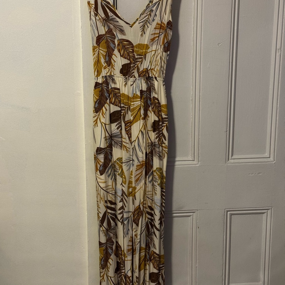 Elegant Leaf Print romper